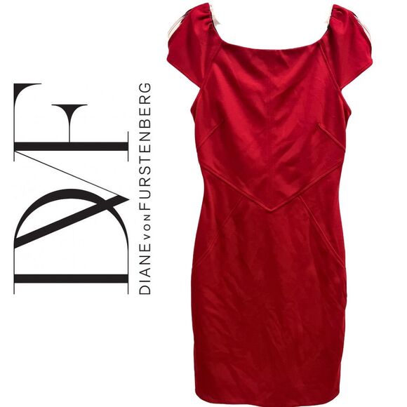 Diane Von Furstenberg Red Helen Dress - Picture 1 of 8